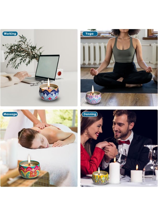 A fragrant scented candle in a tin box with an elegant tent-style design - Image 5